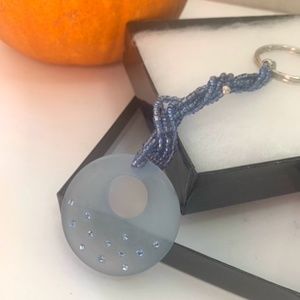 Swarovarski Resin Charm and Seed Keychain